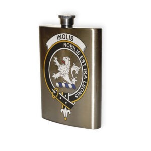 Inglis Clan Crest Flask.