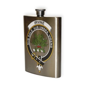 Irvine Clan Crest Flask.