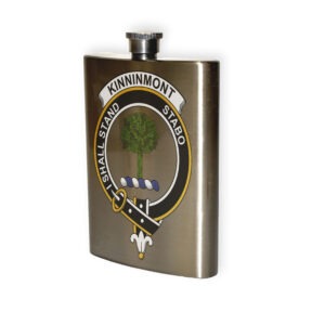 Kinninmont Clan Crest Flask.