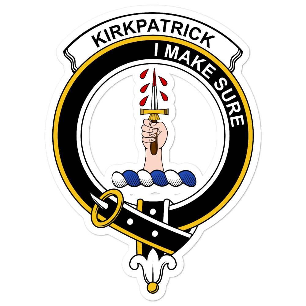Kirkpatrick Clan Crest Vinyl Sticker
