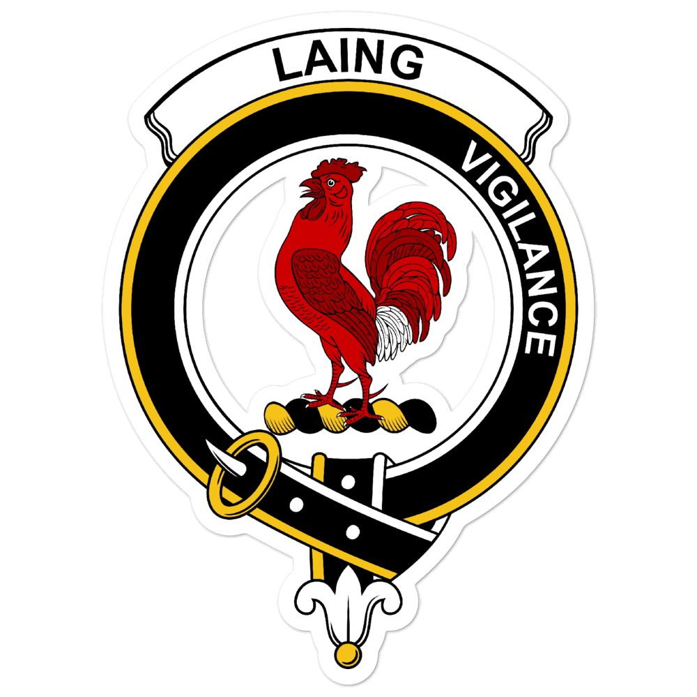 Laing Clan Crest Vinyl Sticker