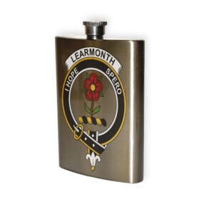 Learmonth Clan Crest Flask.