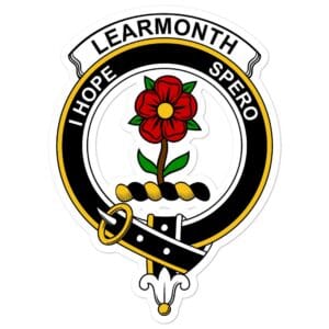 Learmonth Clan Crest Vinyl Sticker