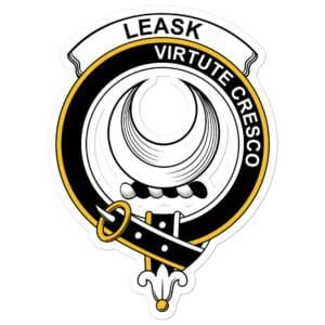 Leask Clan Crest Vinyl Sticker