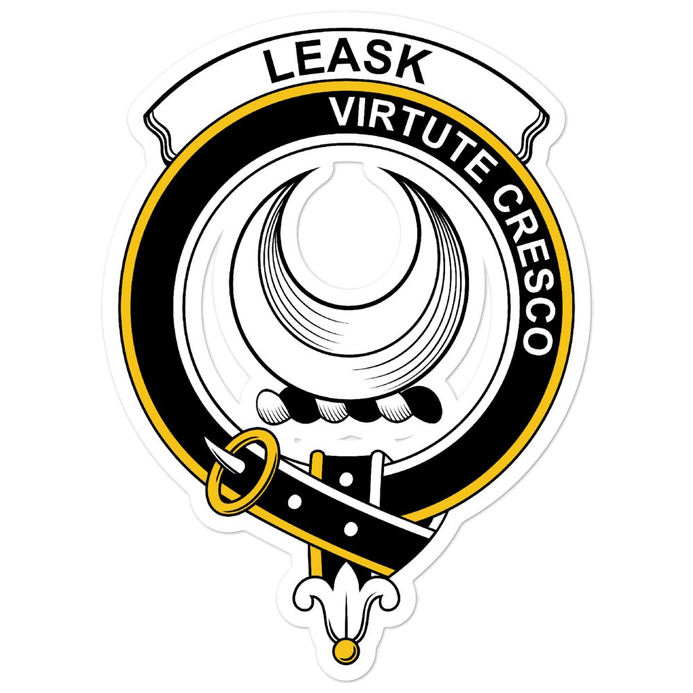 Leask Clan Crest Vinyl Sticker