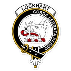 Lockhart Clan Crest Vinyl Sticker