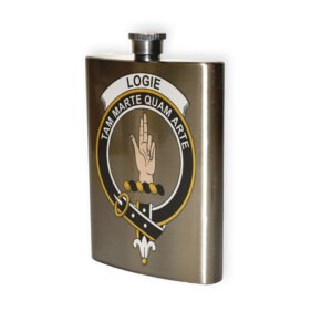 Logie Clan Crest Flask.