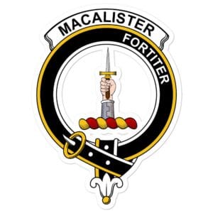MacAlister Clan Crest Vinyl Sticker