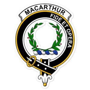 MacArthur (or Arthur) Clan Crest Vinyl Sticker
