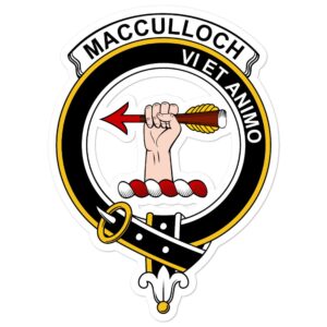 MacCulloch (McCulloch) Clan Crest Vinyl Sticker