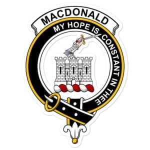 MacDonald (Clan Ranald) Clan Crest Vinyl Sticker