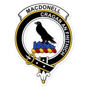MacDonell (of Glengarry) Clan Crest Vinyl Sticker