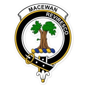 MacEwen Clan Crest Vinyl Sticker