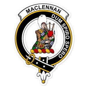 MacLennan Clan Crest Vinyl Sticker