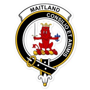 Maitland Clan Crest Vinyl Sticker