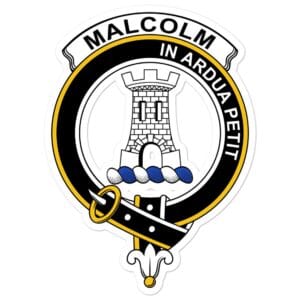 Malcolm (or MacCallum) Clan Crest Vinyl Sticker