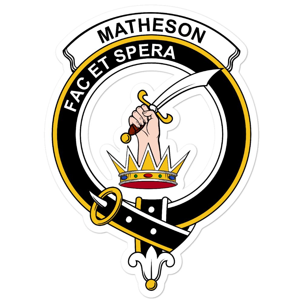 Matheson Clan Crest Vinyl Sticker