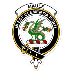 Maule Clan Crest Vinyl Sticker