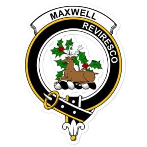 Maxwell Clan Crest Vinyl Sticker