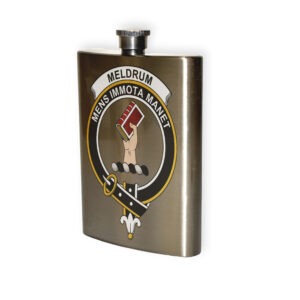 Meldrum Clan Crest Flask.