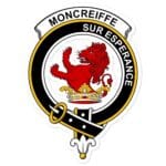 Moncreiffe (or Moncreiff) Clan Crest Vinyl Sticker