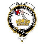 Paisley (or Pasley) Clan Crest Vinyl Sticker