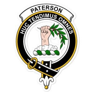 Paterson Clan Crest Vinyl Sticker