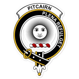 Pitcairn Clan Crest Vinyl Sticker