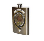 Pollock Clan Crest Flask.