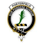 Porterfield Clan Crest Vinyl Sticker