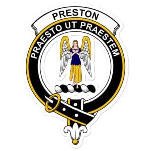Preston Clan Crest Vinyl Sticker