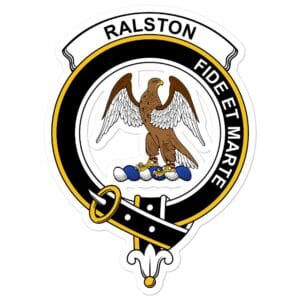 Ralston Clan Crest Vinyl Sticker