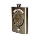 Rollo Clan Crest Flask.
