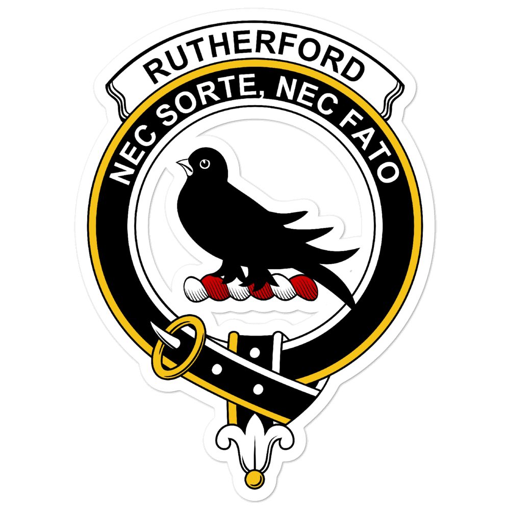 Rutherford Clan Crest Vinyl Sticker