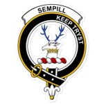 Sempill (or Semple) Clan Crest Vinyl Sticker