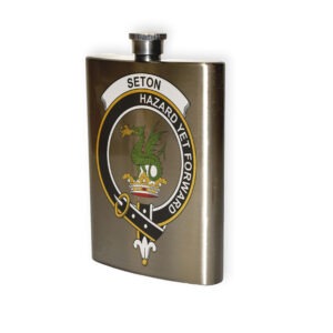 Seton Clan Crest Flask.