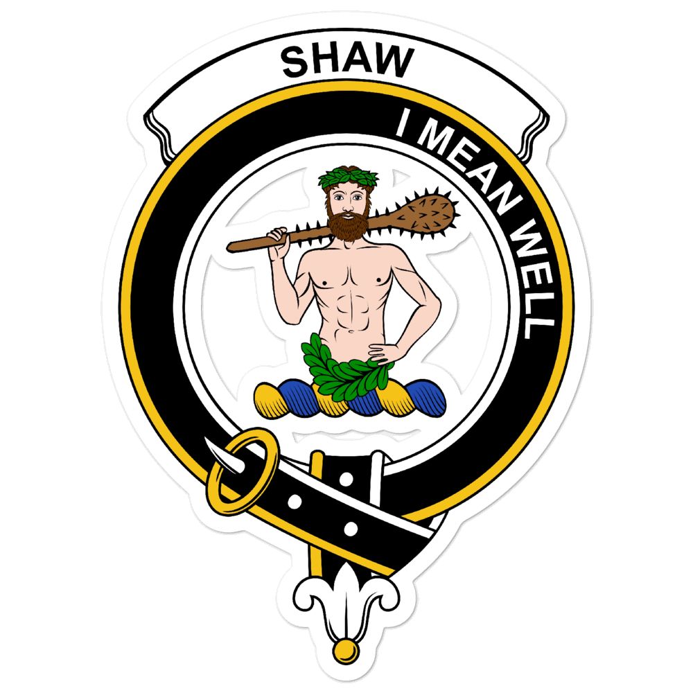 Shaw (of Sauchie) Clan Crest Vinyl Sticker