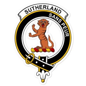 Sutherland I (Earl of) Clan Crest Vinyl Sticker