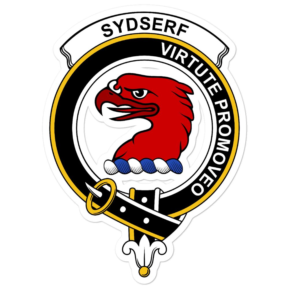 Sydserf (or Sideserf) Clan Crest Vinyl Sticker