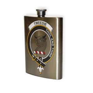 Tweedie Clan Crest Flask.