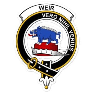 Weir Clan Crest Vinyl Sticker
