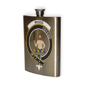 Wood Clan Crest Flask.