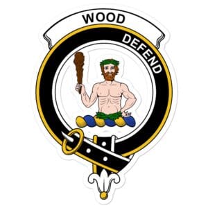 Wood Clan Crest Vinyl Sticker
